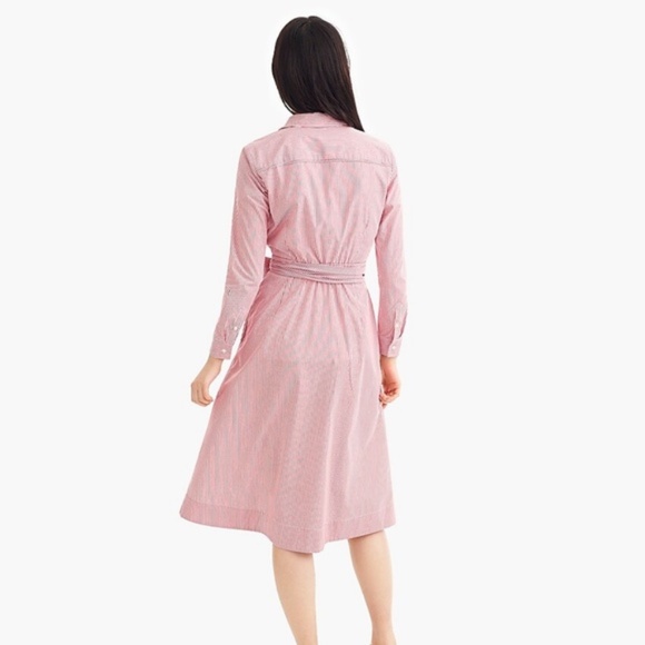 J Crew tie-waist shirt dress - striped - size 2 - like new - Picture 3 of 3